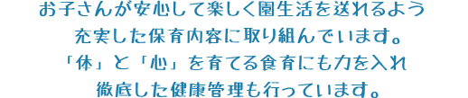 保育の内容　説明