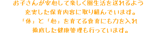 保育の内容　説明